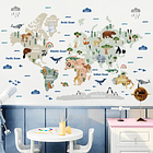 Vinilo Decorativo para Niños- Mapa Mundial 2