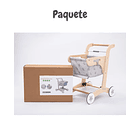 Juguete Carro Madera con Canasta de Tela 3