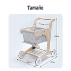 Juguete Carro Madera con Canasta de Tela 2