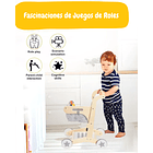 Juguete Carro Madera con Canasta de Tela 4