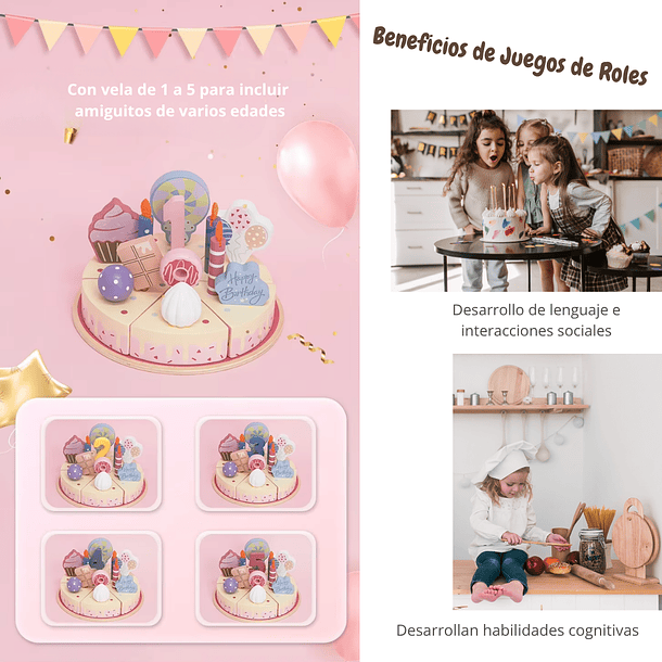 Juguete Torta Madera 5