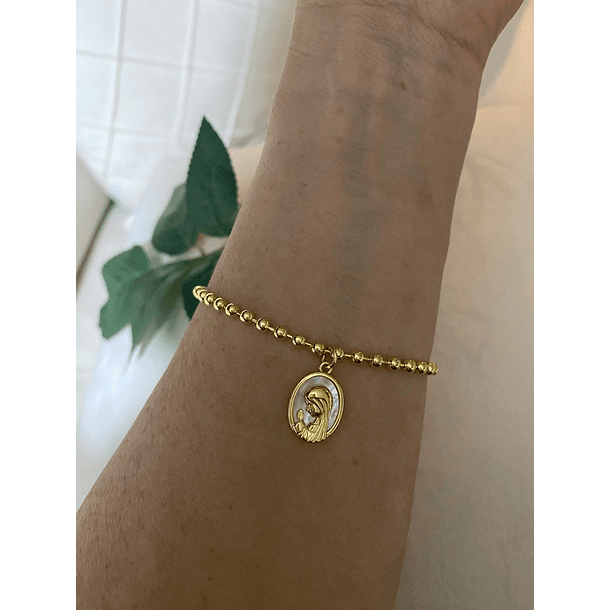 pulsera balines con virgen rezando 6