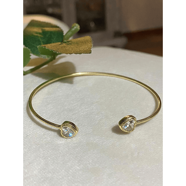 pulsera esclava abierta con corazones