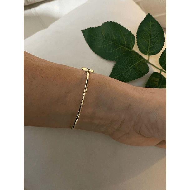 pulsera esclava  abierta tipo Tiffany lisa  6