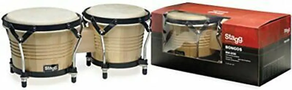 Bongo Madera Natural STAGG 7,5+6,5