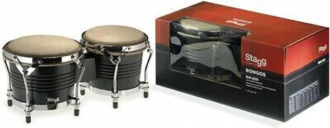 Bongoe de Madera STAGG BLK 7,5+6.5"