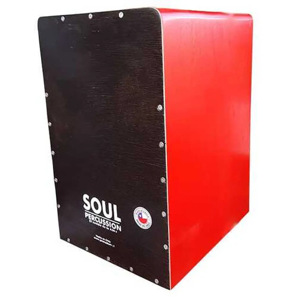 Cajón Peruano madera natural Color Rojo 1