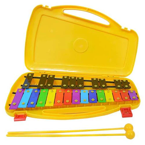 Metalófono Cromático Rmx 25 Notas Color Amarillo