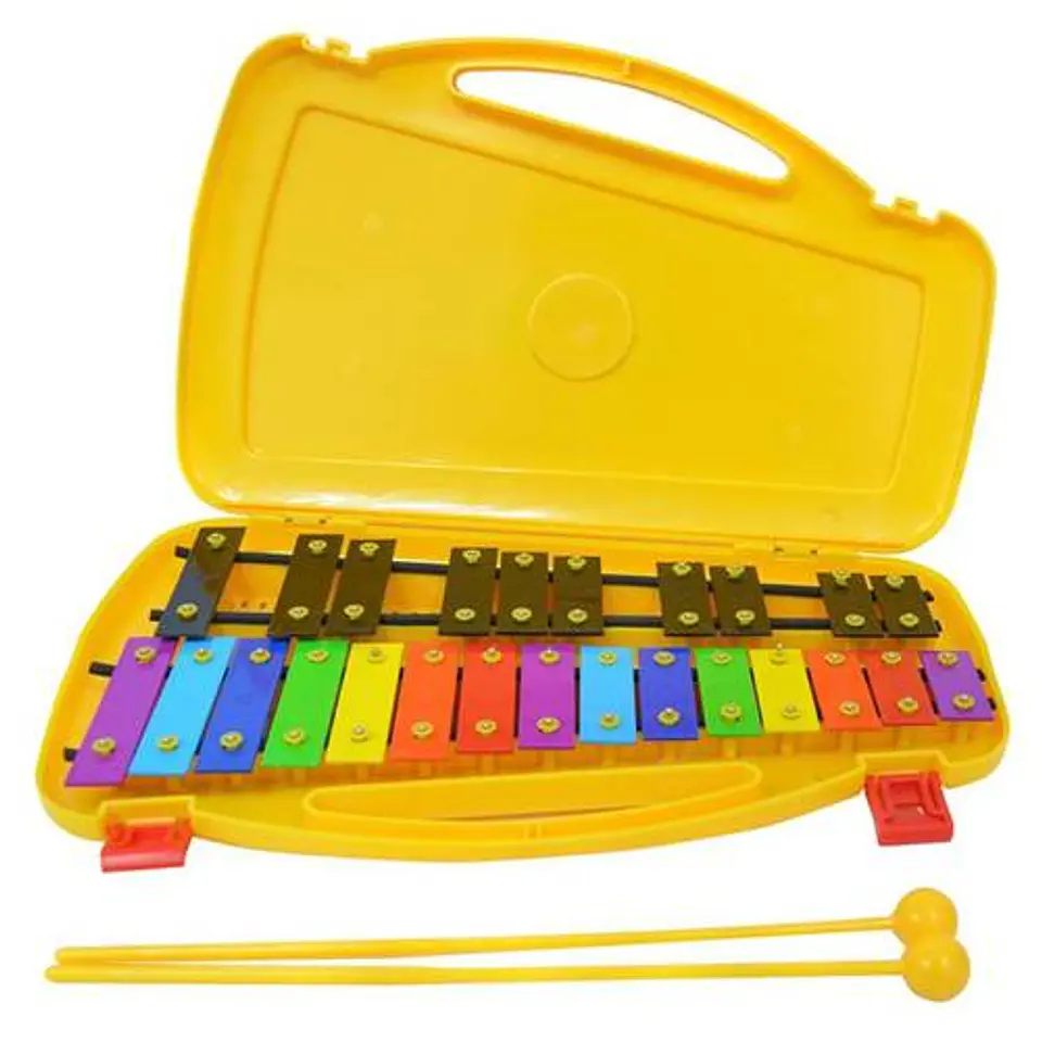Metalófono Cromático Rmx 25 Notas Color Amarillo 1