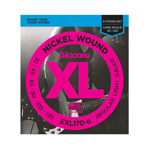 Cuerdas para bajo 6 Daddario EXL170-6 .032/130