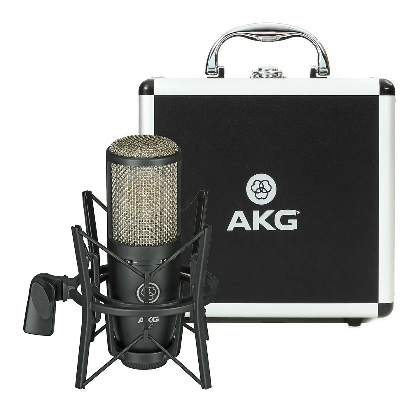 Microfono Condensador AKG P220 Maleta & Spider Shock Mount 1