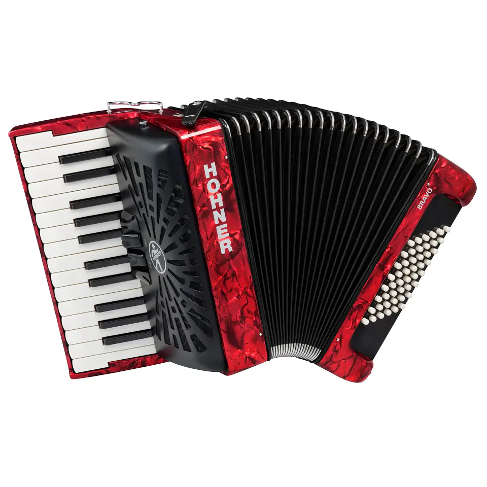Acordeon Hohner Bravo II 48 - Rojo 1