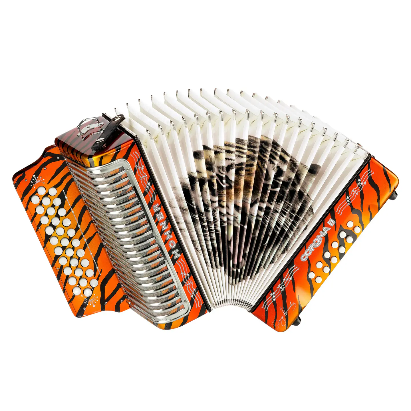 Acordeon hohner Corona II Los Tigres del Norte - Orange 1