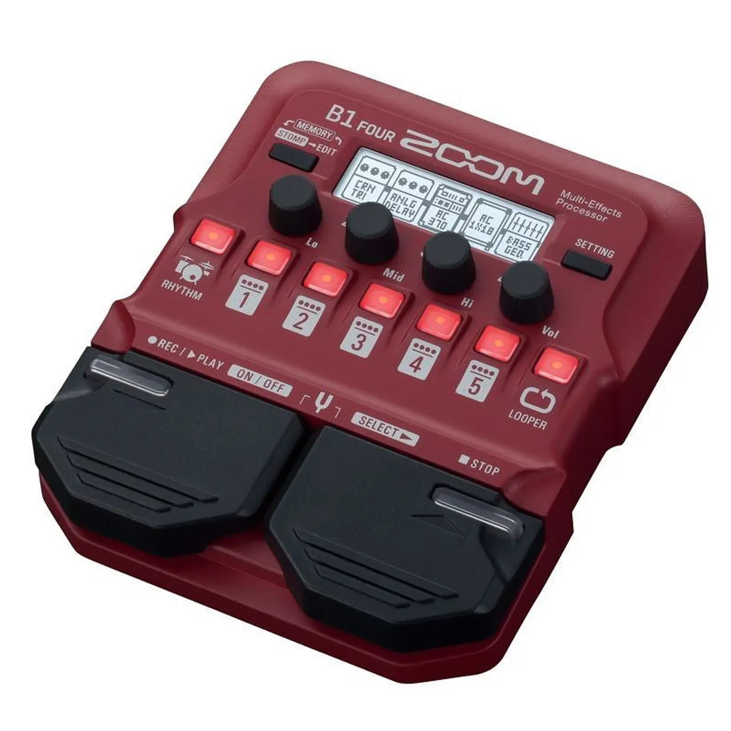 Pedalera multiefecto bajo eléctrico ZOOM B1 Four 1