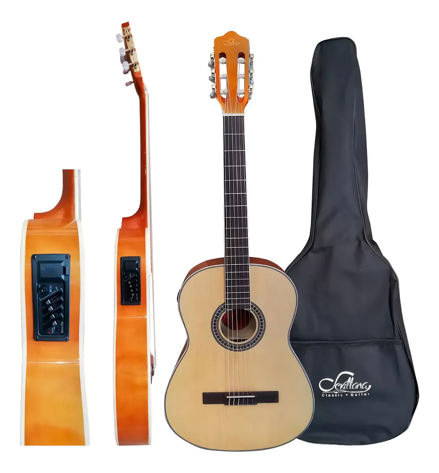 Guitarra Electroacústica Sevillana cuerpo delgado 1
