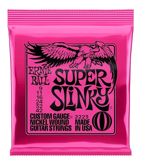 Cuerdas guitarra eléctrica Ernie Ball 0.9/42 NICKL SUPER SLINKY