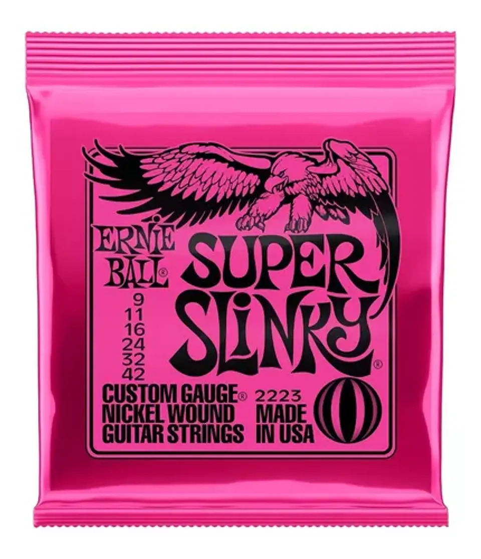 Cuerdas guitarra eléctrica Ernie Ball 0.9/42 NICKL SUPER SLINKY 1