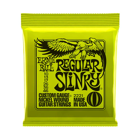 Cuerdas guitarra eléctrica Ernie Ball 0.10/46 NICKL REGLR SLINKY