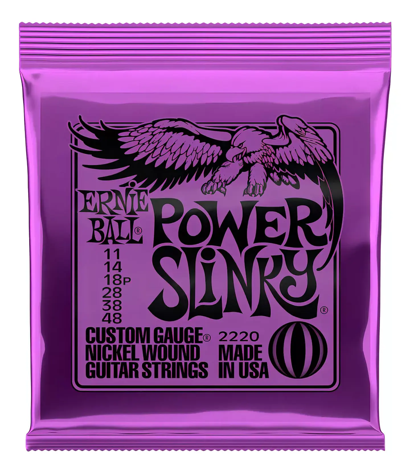 Cuerdas guitarra eléctrica Ernie Ball 0.11/48 NICKL POWER SLINKY 1