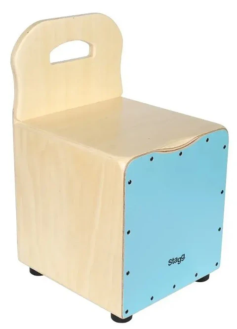 CAJÓN PERUANO NIÑO CON RESPALDO STAGG BLUE