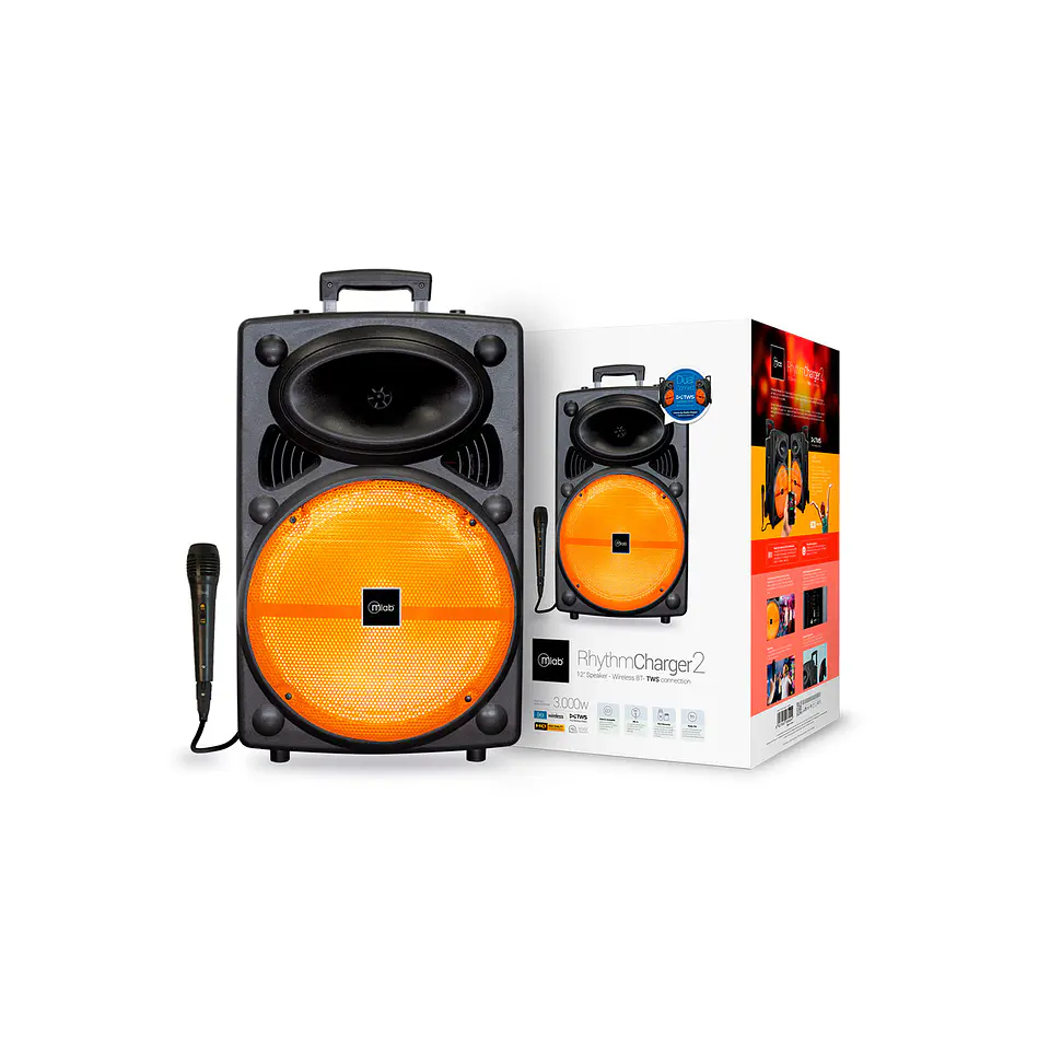 Parlante Karaoke MLab con bluetooth y micrófono 1