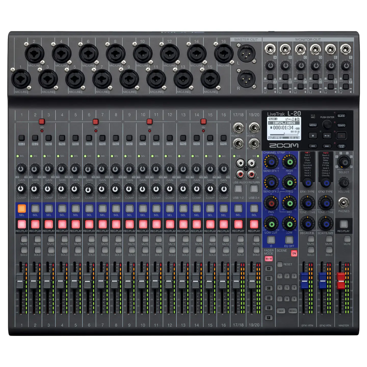 Mixer digital Zoom L20 - 20 canales 1