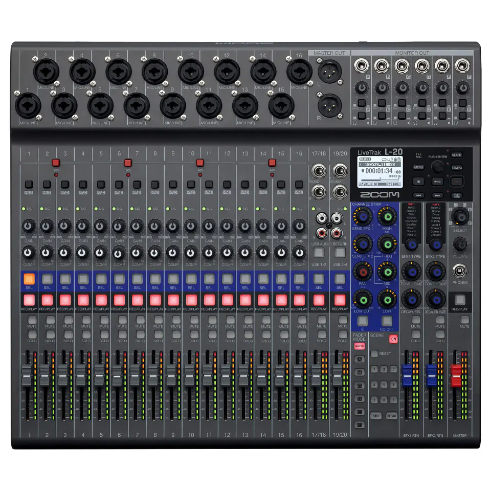 Mixer digital Zoom L20 - 20 canales 1