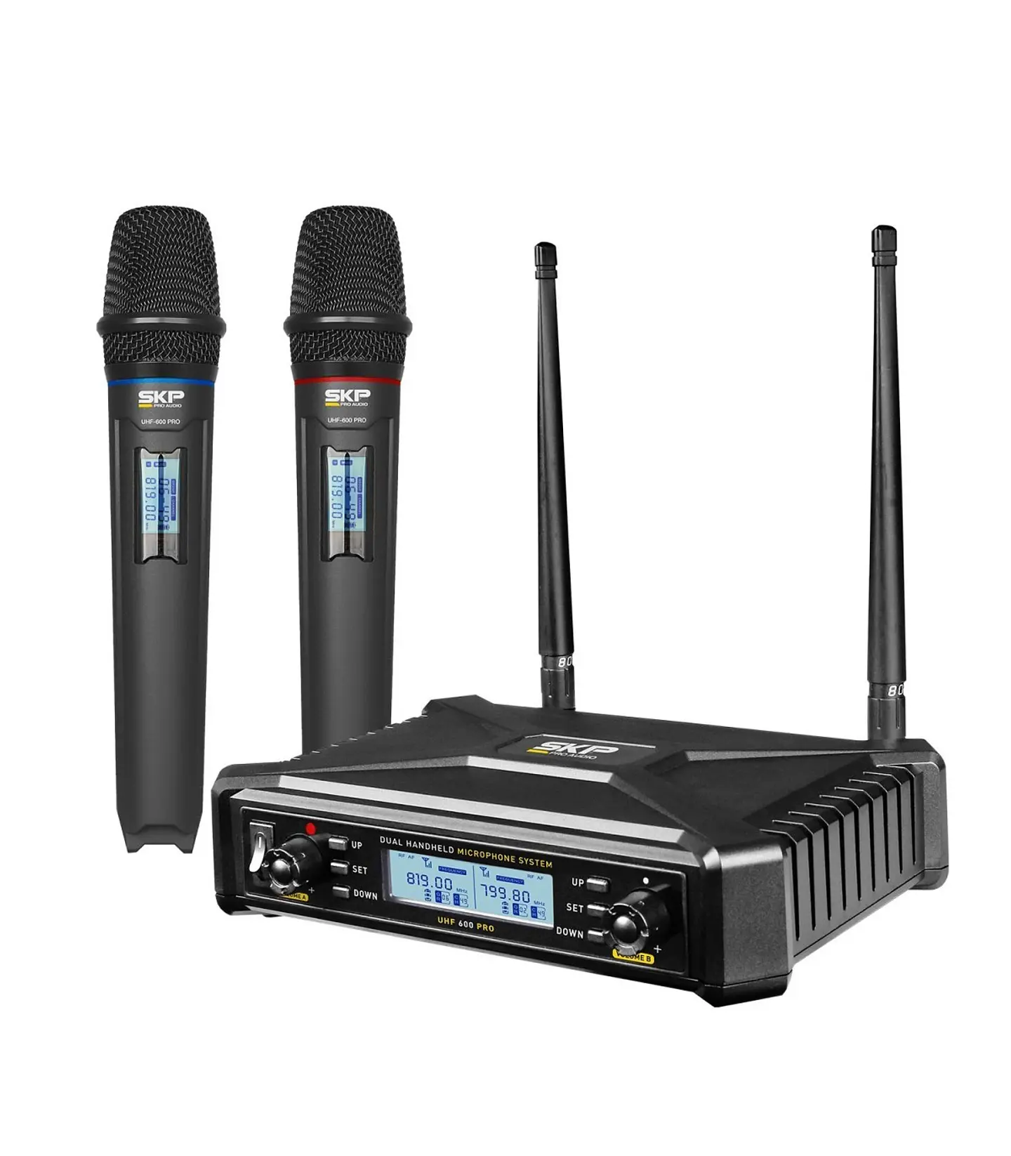 Microfono Inalambrico doble - Multifrecuencia SKP UHF 600 PRO 1