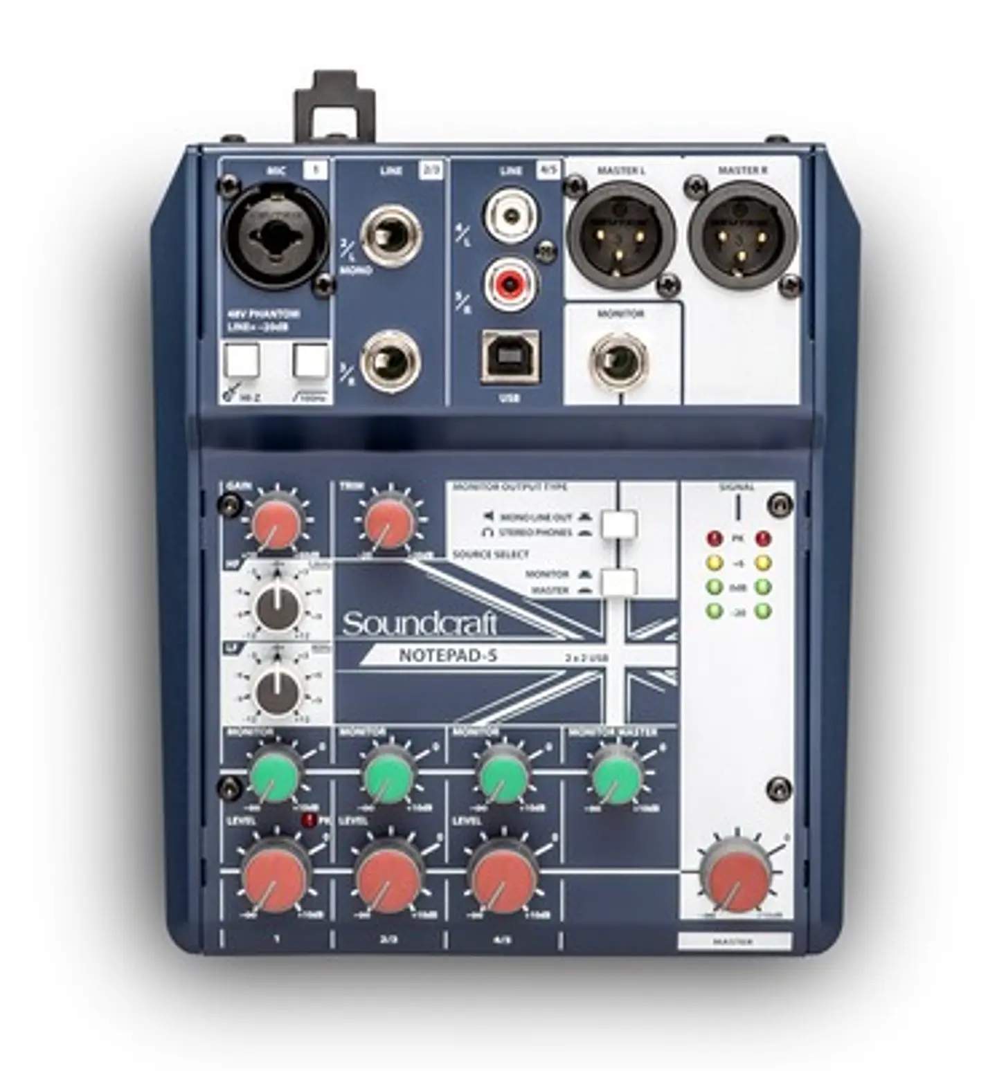 Consola Soundcraft Notepad5 Interfaz/Mezclador 5 Canales con USB 1
