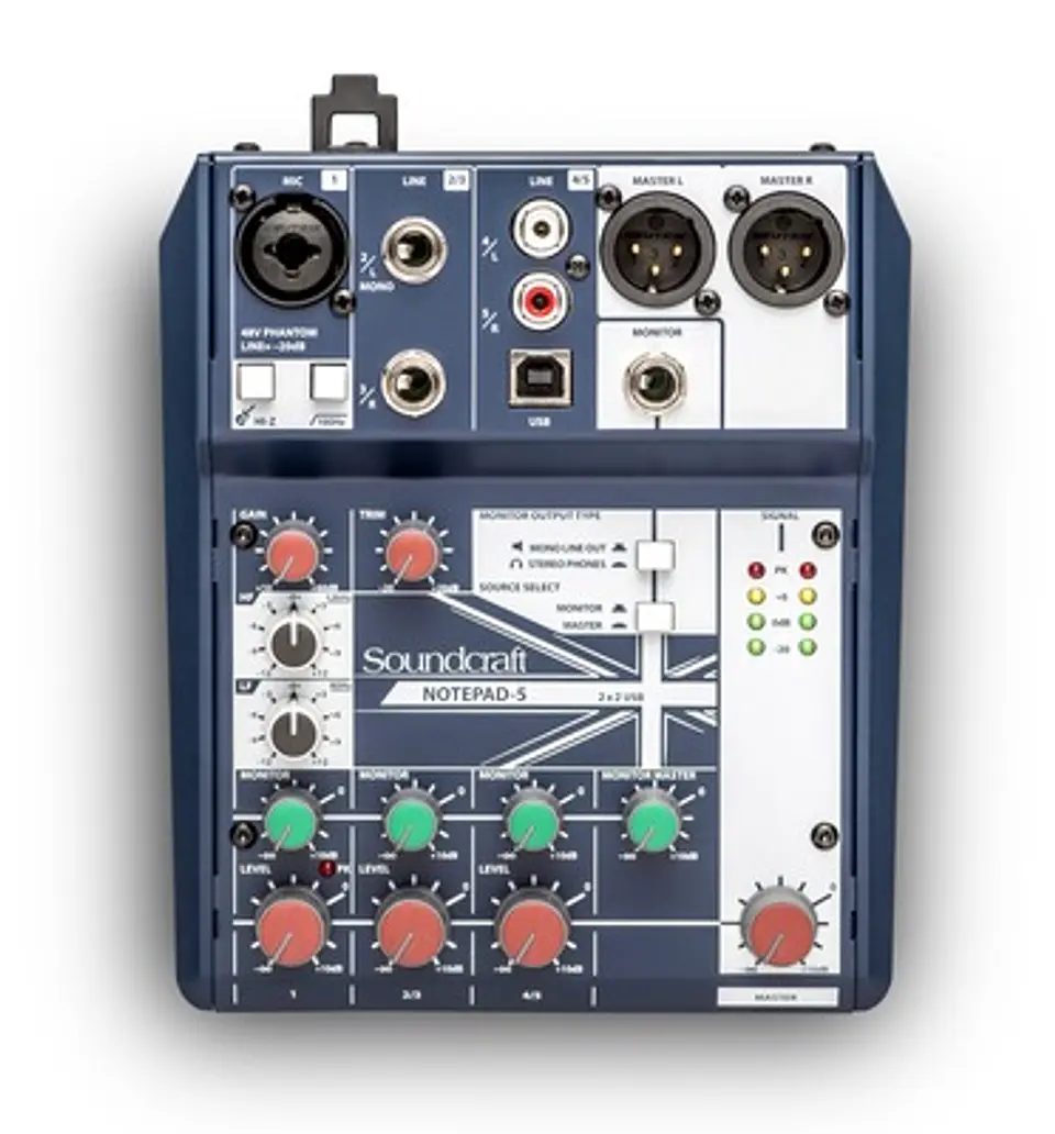 Consola Soundcraft Notepad5 Interfaz/Mezclador 5 Canales con USB 1