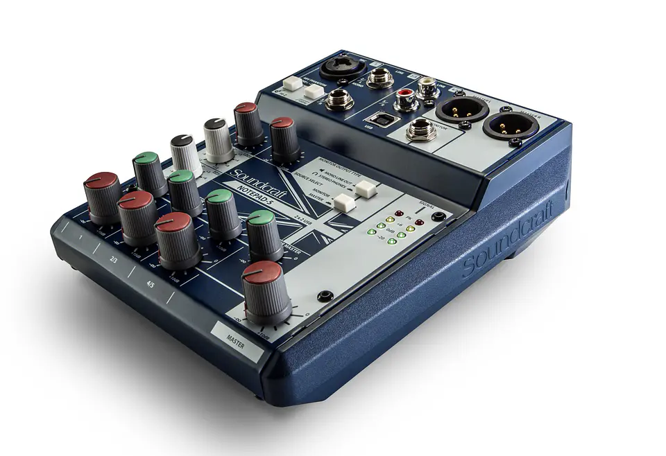 Consola Soundcraft Notepad5 Interfaz/Mezclador 5 Canales con USB 3