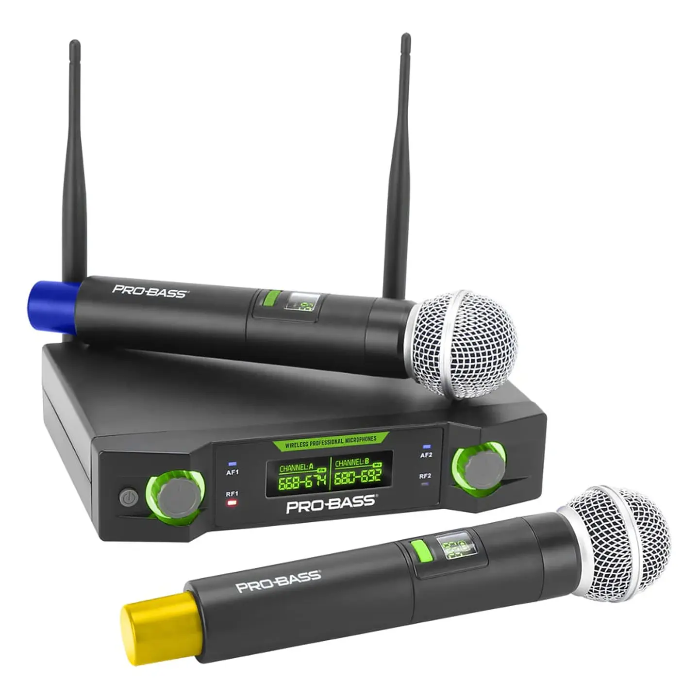 Micrófono Inalámbrico doble Pro Bass UHF 224 1