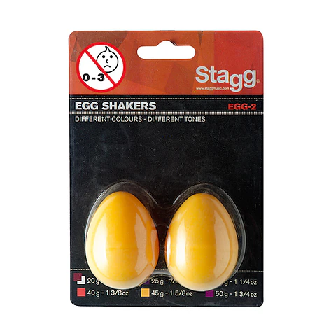 Par de huevos rítmicos Stagg color amarillo