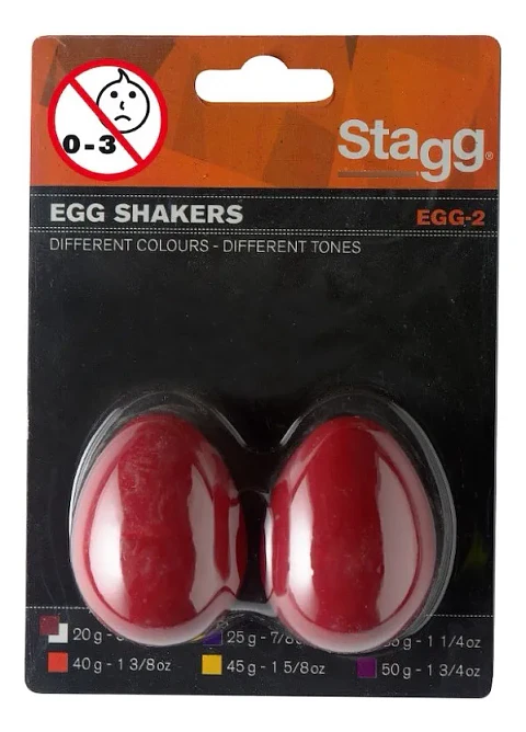 Par de huevos rítmicos Stagg color rojo