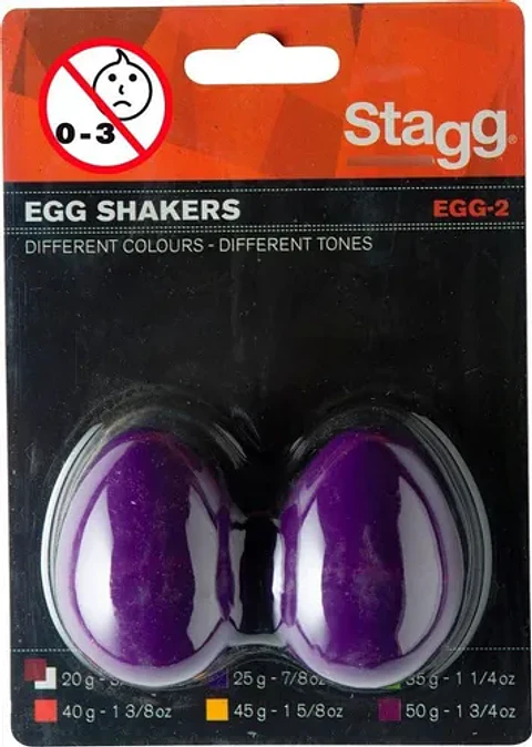 Par de huevos rítmicos Stagg color morado