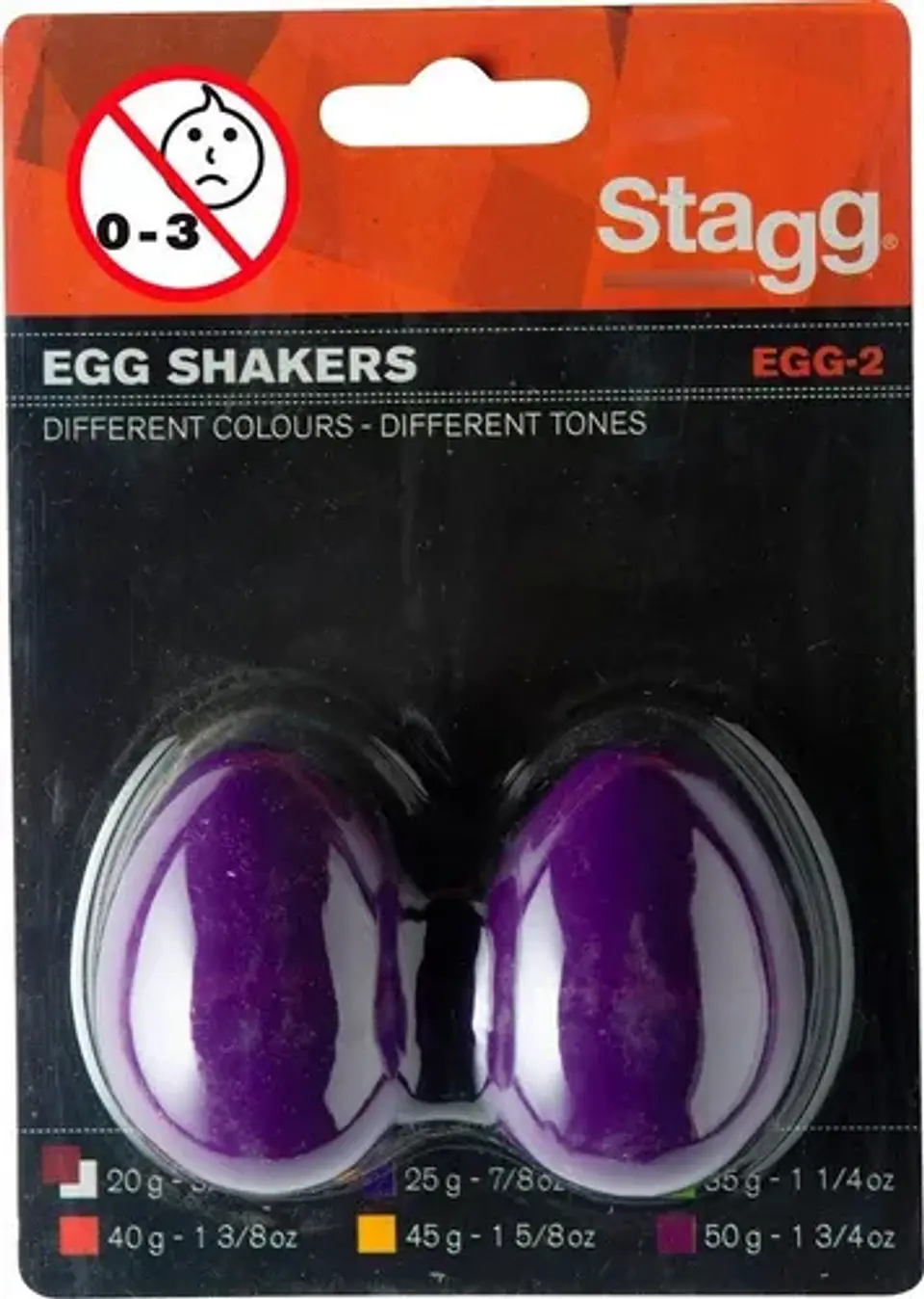 Par de huevos rítmicos Stagg color morado 1