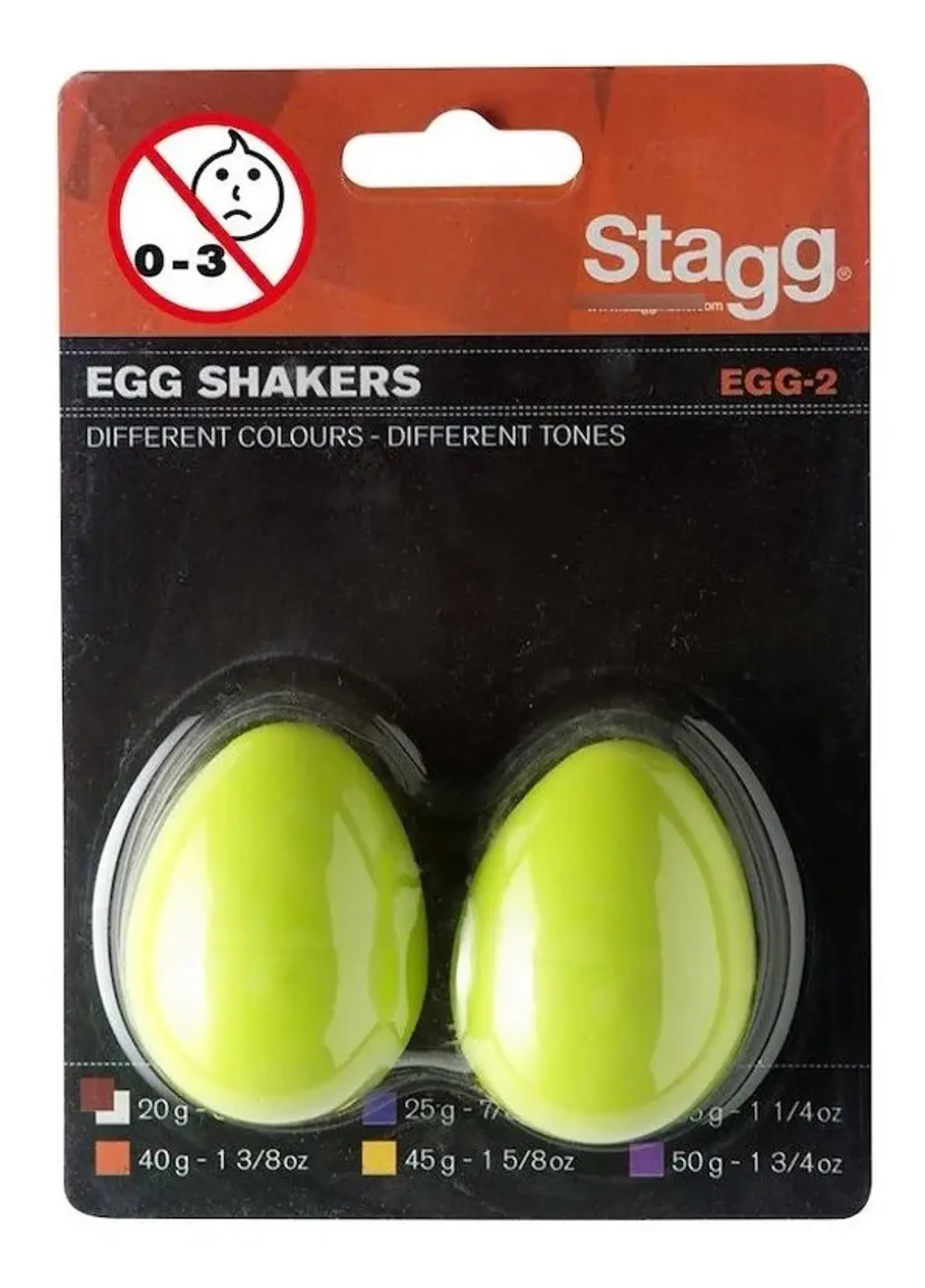 Par de huevos rítmicos Stagg color verde 1
