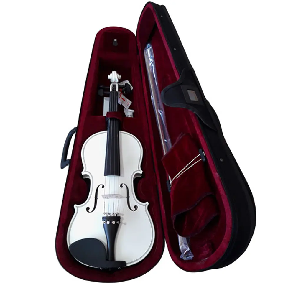 Violín Stradella 4/4 color blanco con estuche y arco 1