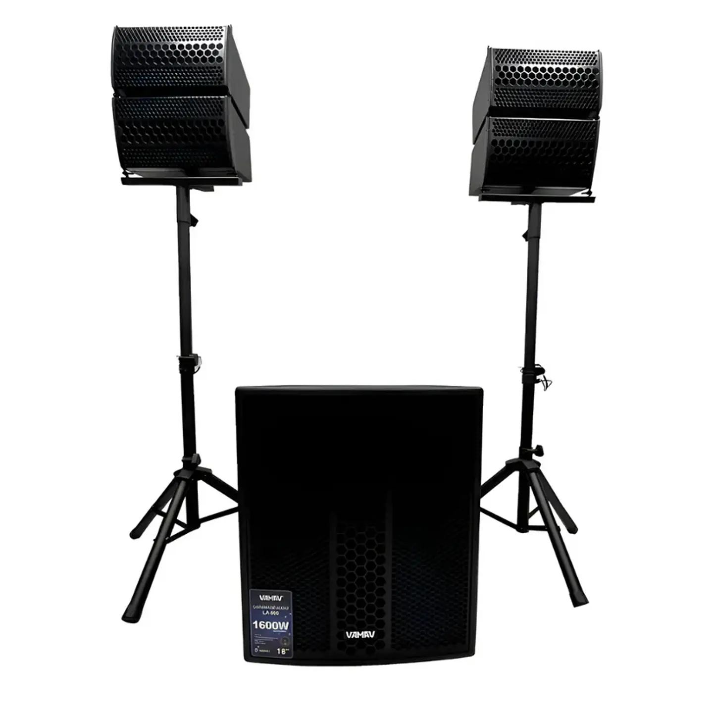 Sistema Mini Array 18″ 500W + 2*150W RMS Vamav LA 800  1