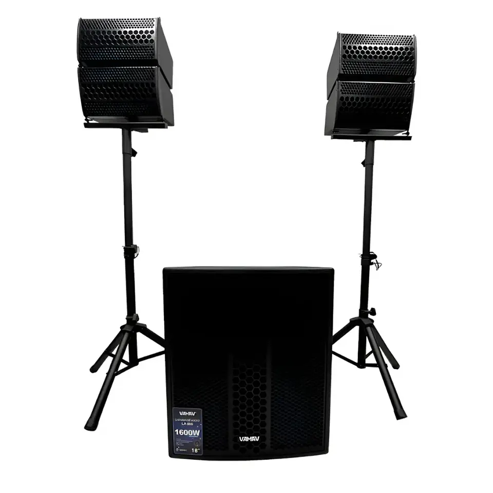 Sistema Mini Array 18″ 500W + 2*150W RMS Vamav LA 800  1