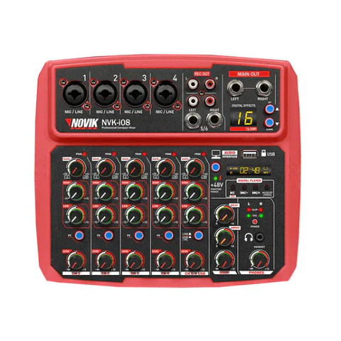 Mezcladora Novik i08 8 canales/Efectos/USB/Red