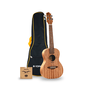 Ukelele Soprano Sonun 21 Café con Funda Cuerdas Aquila