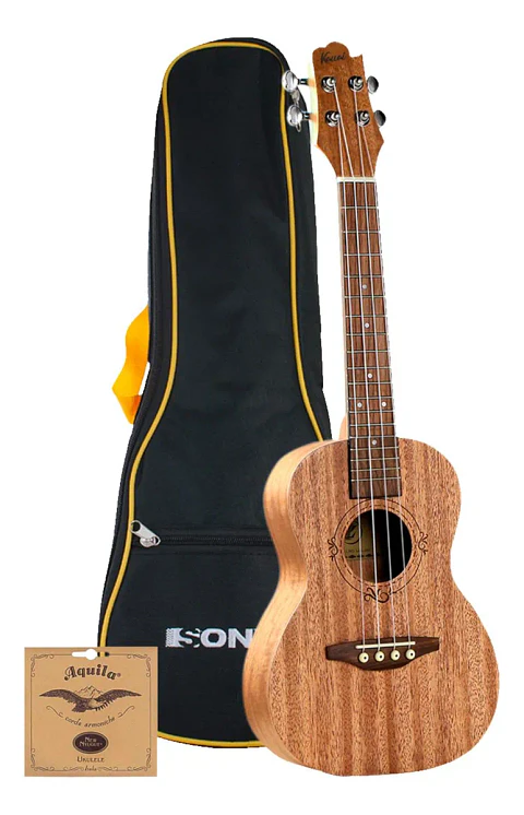 Ukelele Concierto Sonun 24 Azul con Funda Cuerdas Aquila