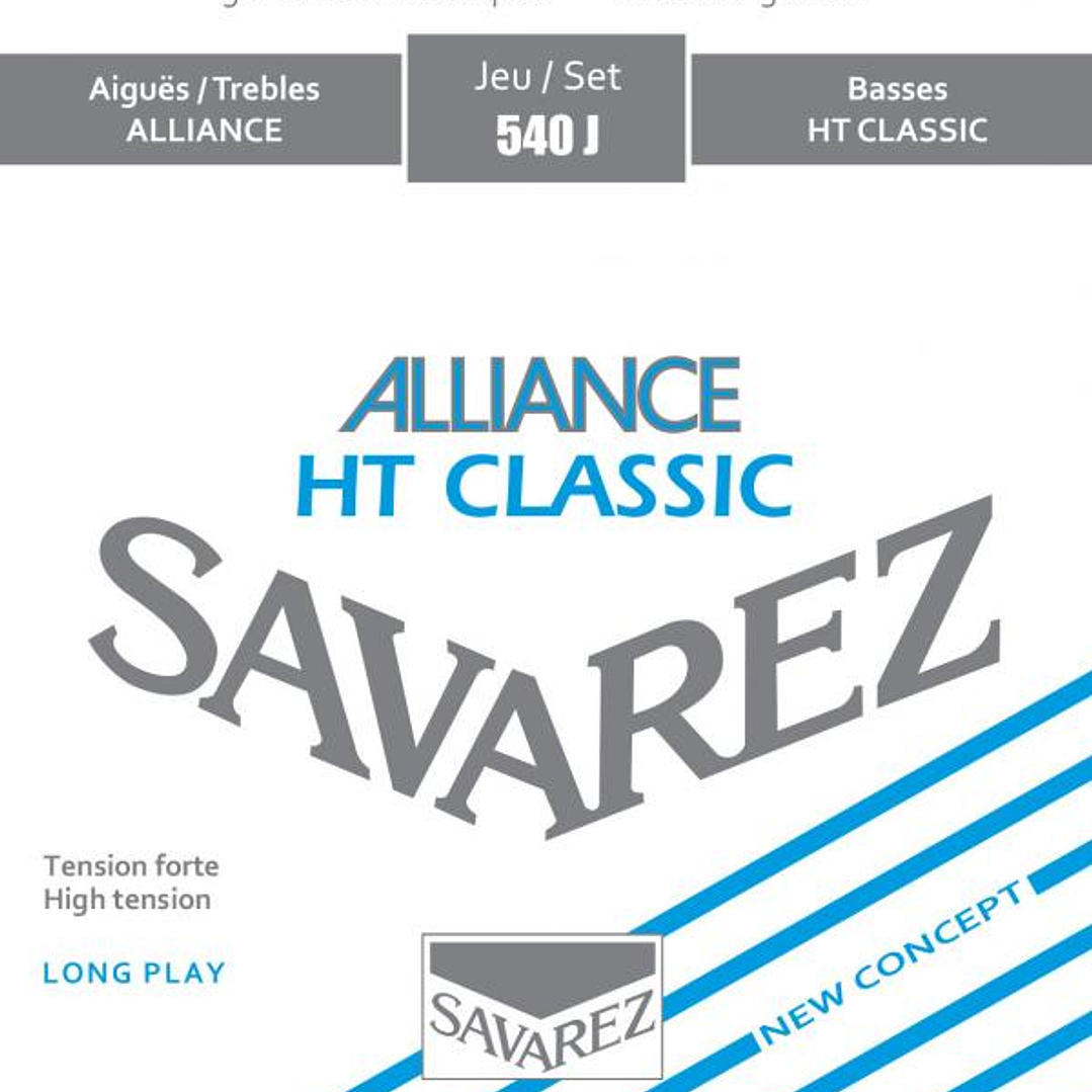 Cuerdas de guitarra clasica Savarez Alliance HT Alta Tensión 540J 1