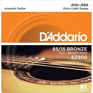 Cuerdas guitarra acústica EZ900 Daddario 10-45 Bronze 85/15