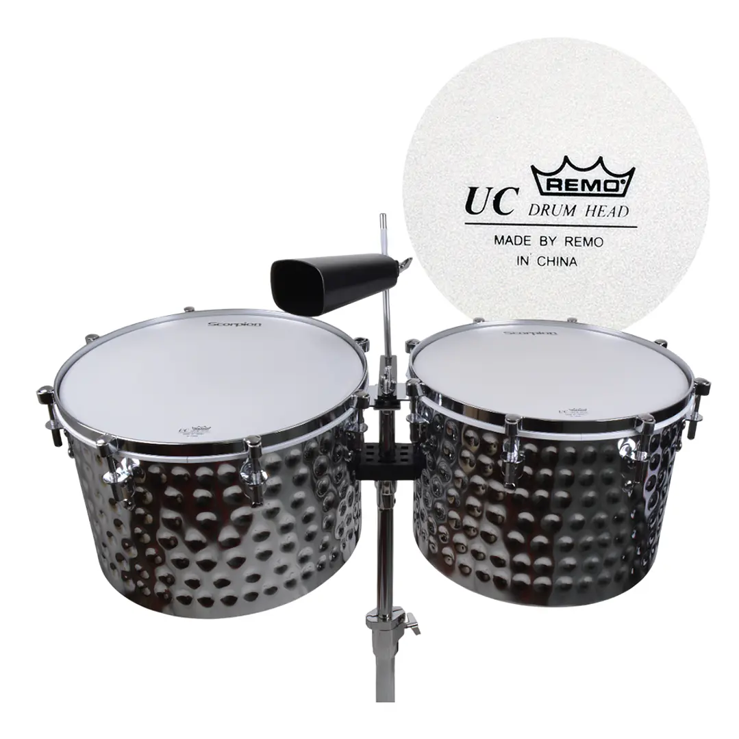 Timbaletas HQ 15+14 con cencerro SILVER MART DR-2SL SCORPION 1