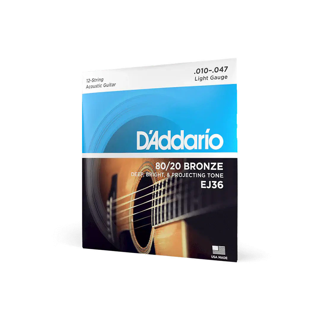 Cuerdas de guitarra acústica DADDARIO EJ-36 Bronze 12 cuerdas (10-47) 1