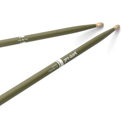Baquetas Promark punta madera 5B Painted Hickory TX5BW - Army Green