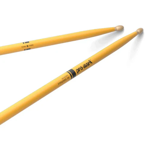 Baquetas Promark punta madera 5B Painted Hickory TX5BW - Promark Yellow