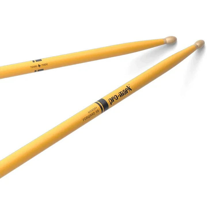 Baquetas Punta Madera Promark 5B Painted Hickory TX5BW - Promark Yellow 1